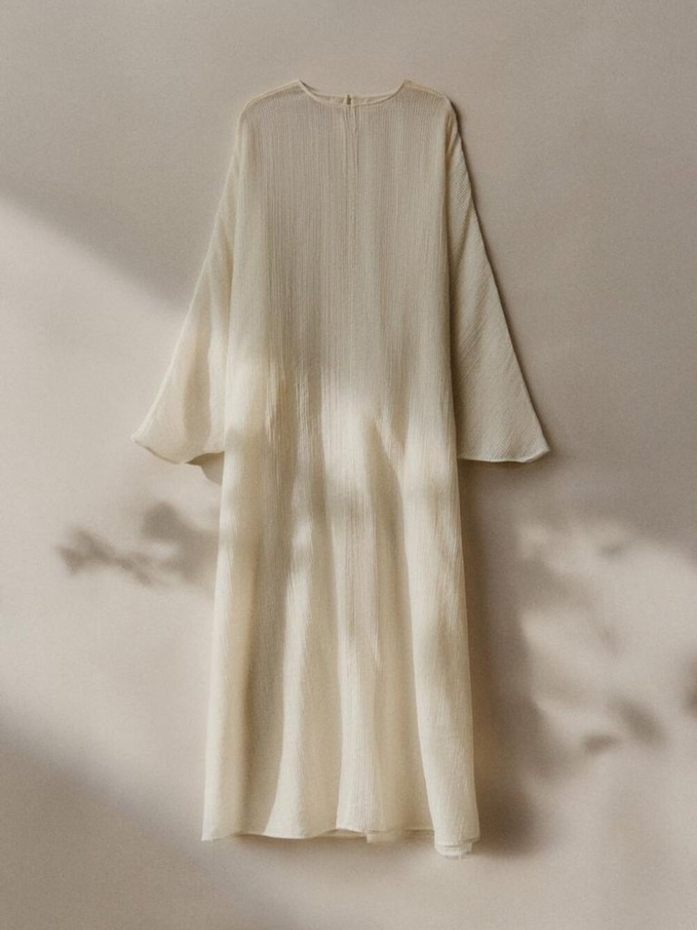 Zara Textured Cream Beach Dress - Picture 2 of 6